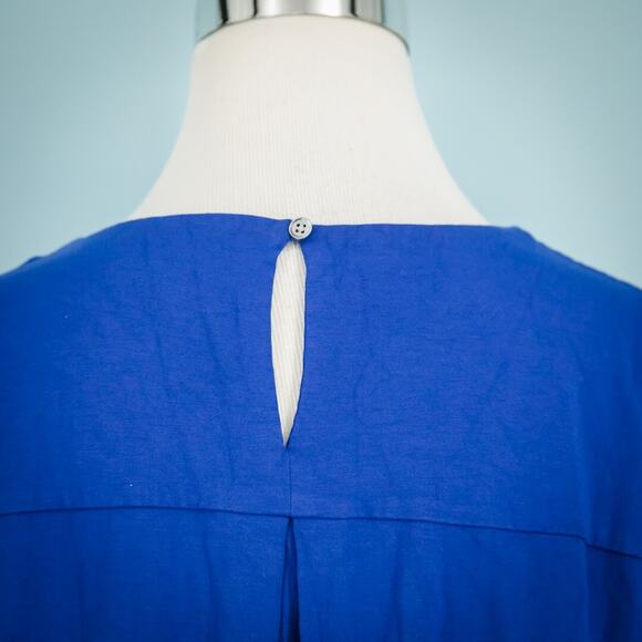 J. Jill Size Large L Blue Wearever Perfect T-Shirt Short Sleeve Knit Dress - Picture 3 of 8